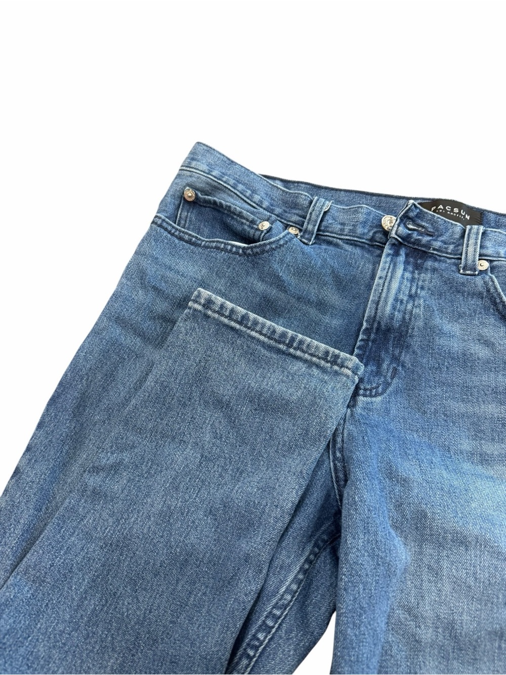 Pacsun Medium Wash Comfort Stretch Stacked Skinny Jeans 34x32 - Picture 2 of 4